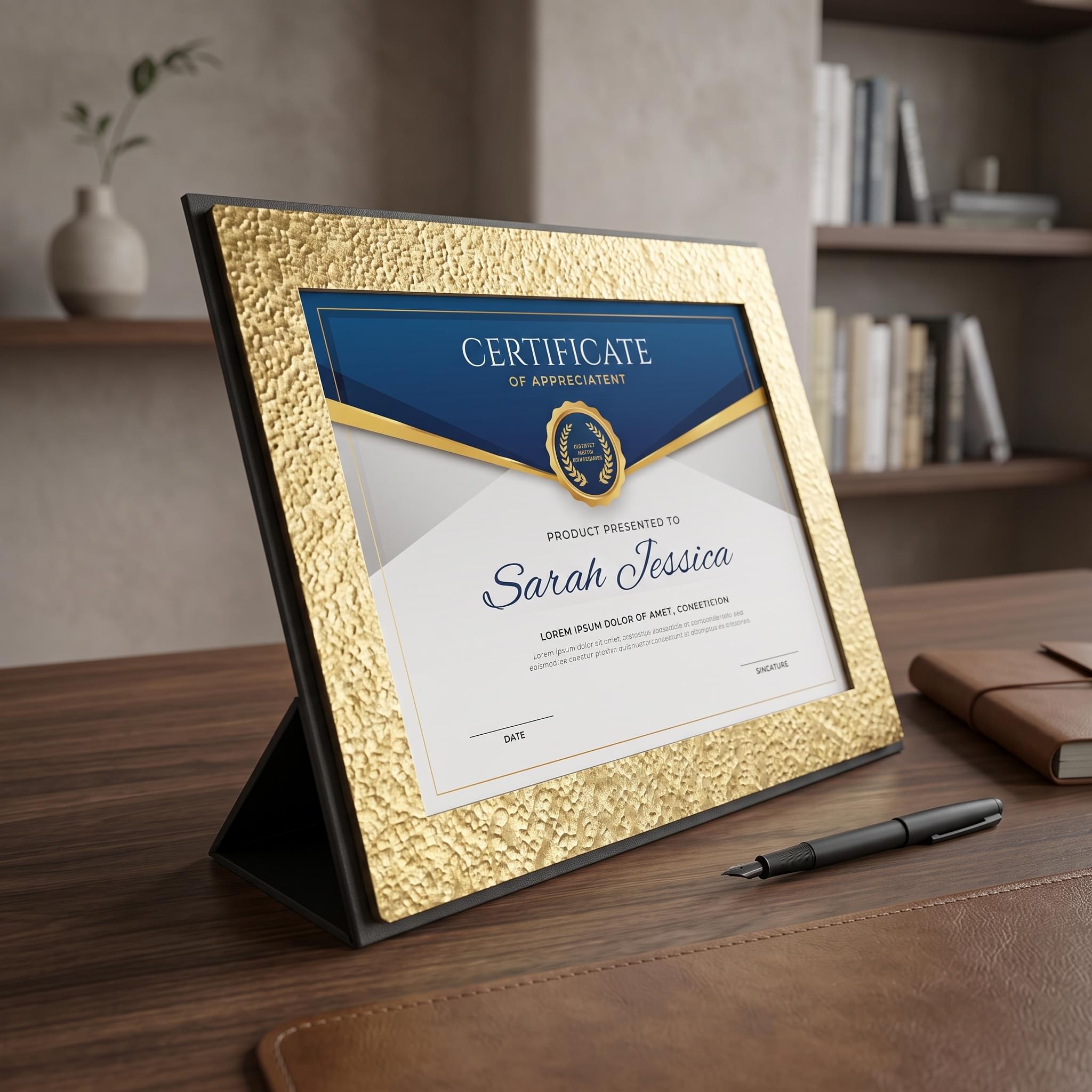 TRIFOLD GOLD CERTIFICATE DISPLAYER