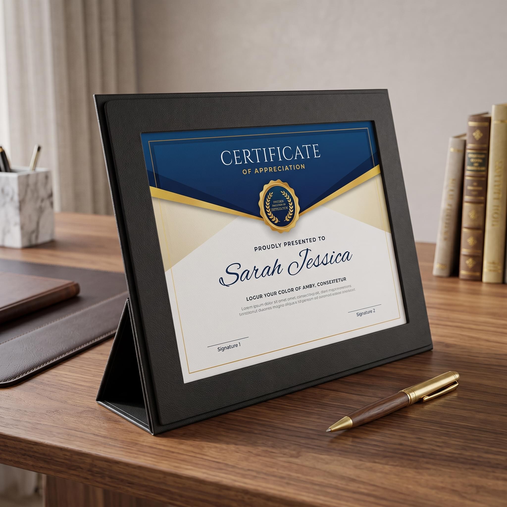 TRIFOLD CERTIFICATE DISPLAYER