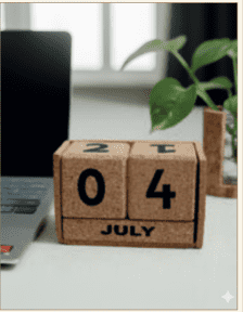 Cork Calendar with Big Case