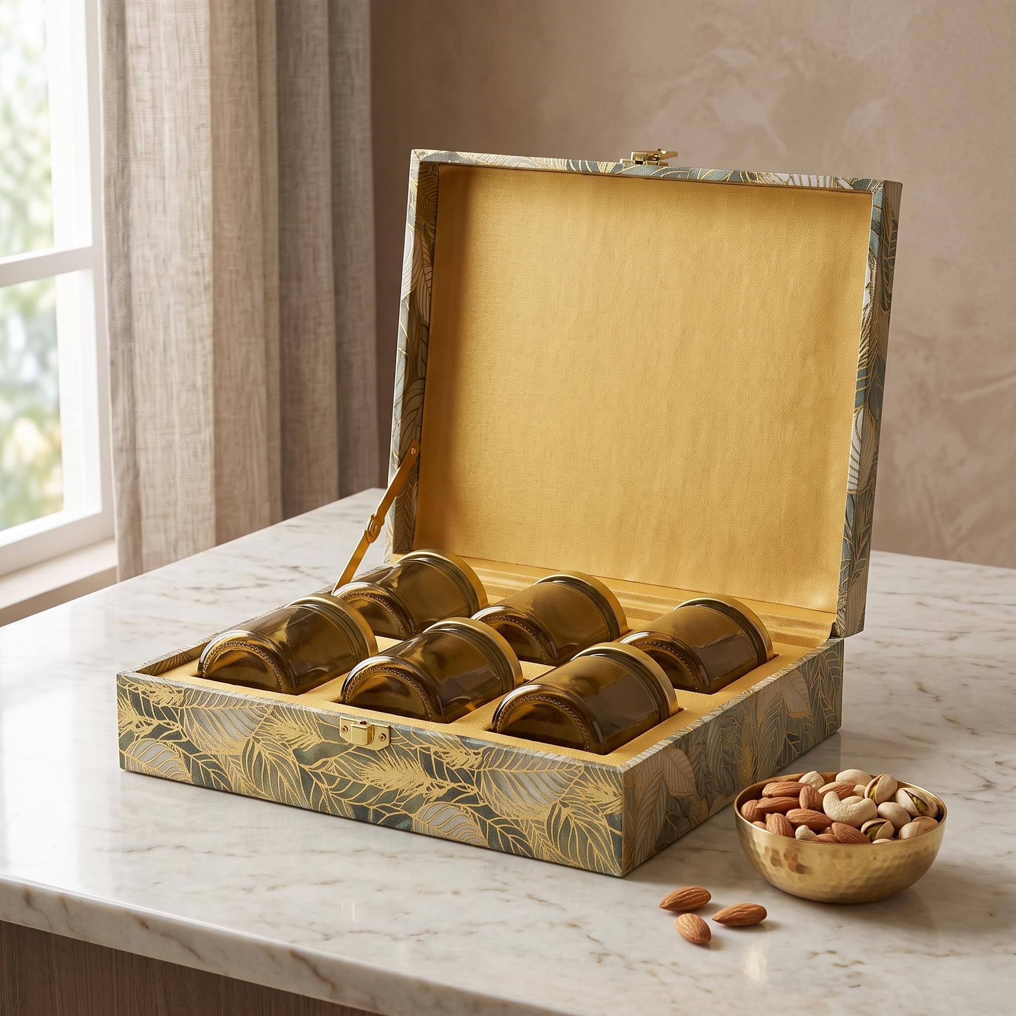 Premium Dry Fruit Gift Box – 6 Jar Assortment - Image 2
