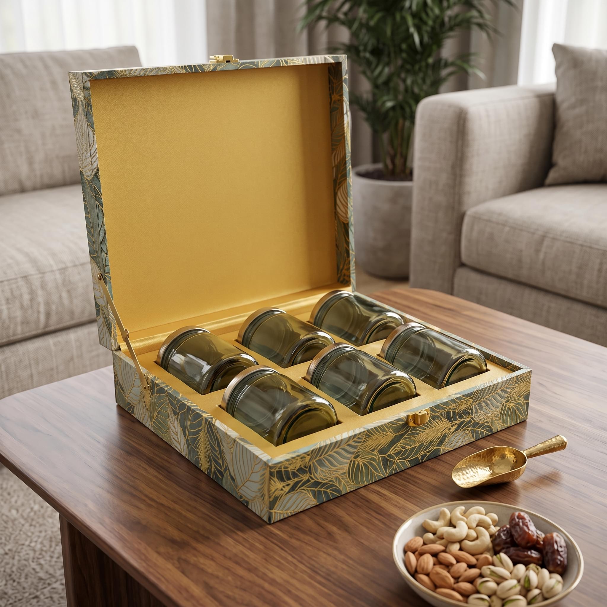 Premium Dry Fruit Gift Box – 6 Jar Assortment