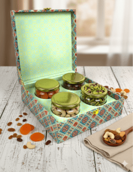 4 Jars MDF Dryfruit Box