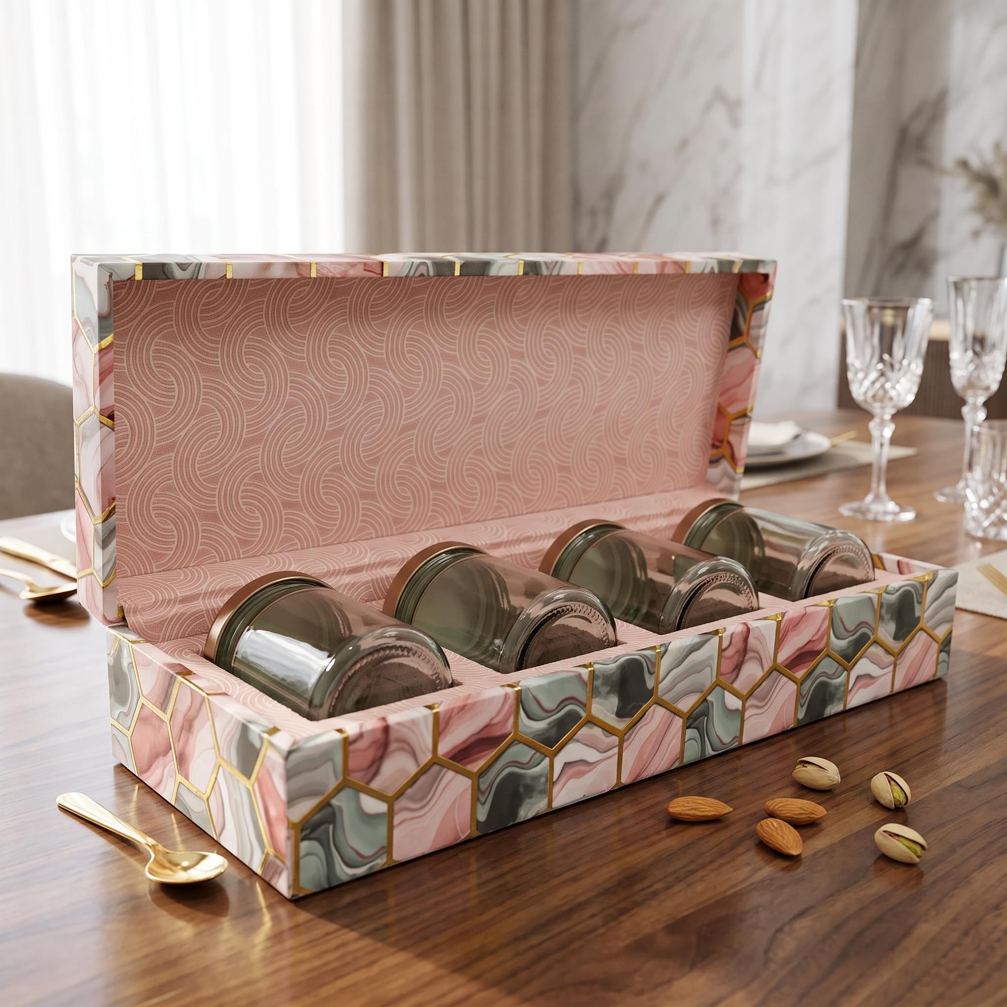Luxury Dry Fruit Gift Box – 4 Jar Selection