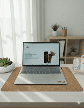 Rubberized Cork Desktop Mat